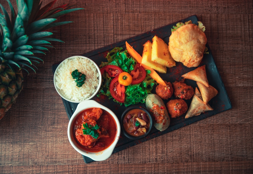 fried food on white ceramic plate