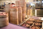 brown wooden barrels on table