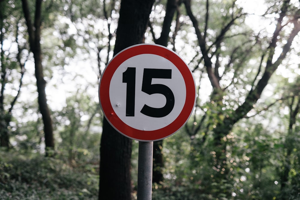 red and white stop sign