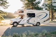 white and brown van on road during daytime