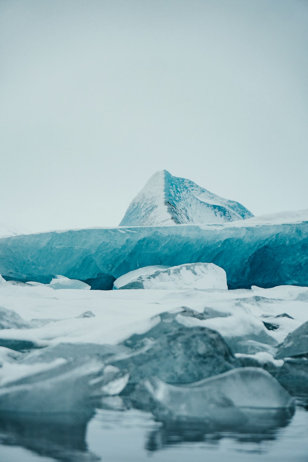 snow covered mountain during daytime