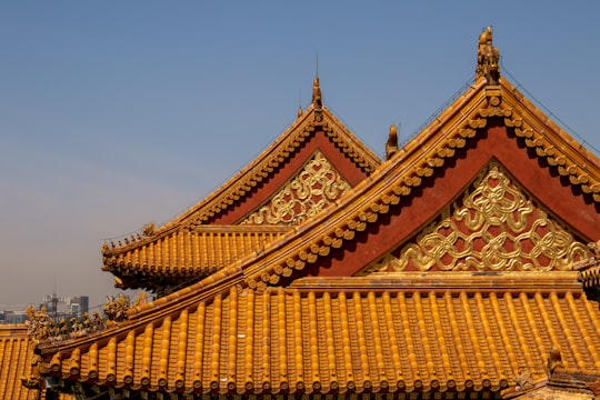 brown and white temple under blue sky during daytime in Forbidden City China