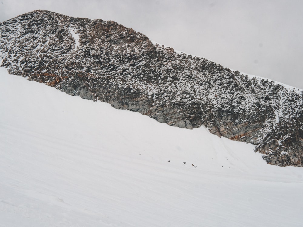 snow covered mountain during daytime