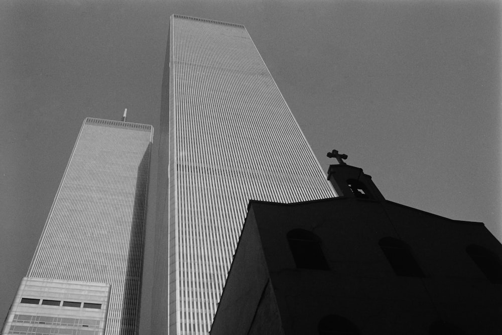 grayscale photo of concrete building