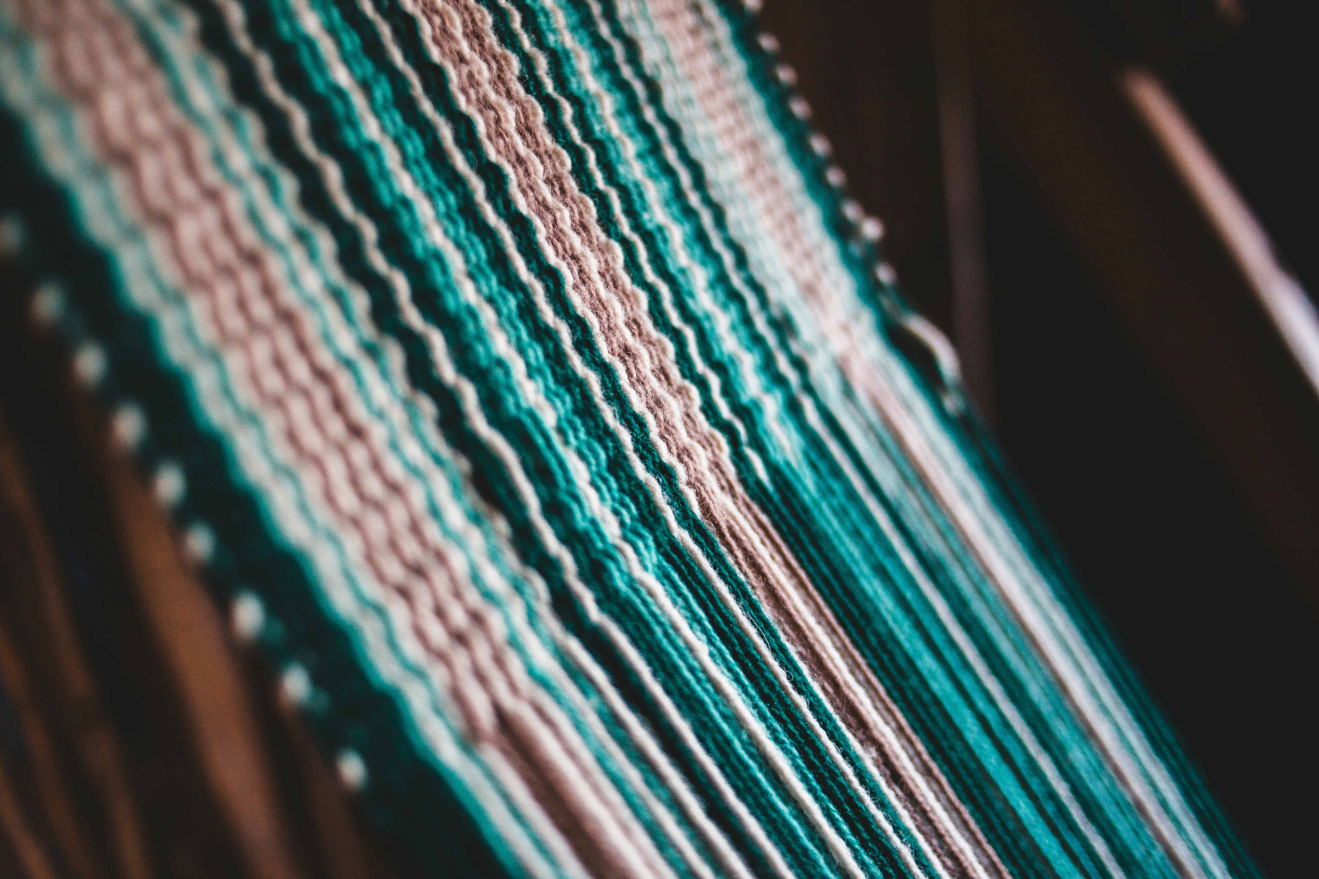 green and black striped textile