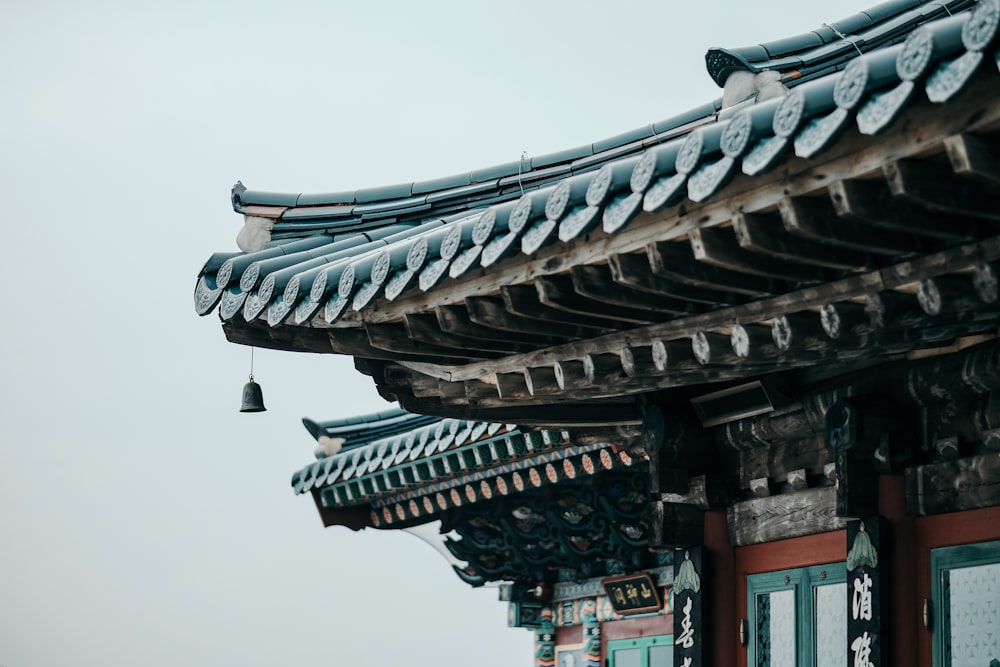 brown and black wooden temple under white sky during daytime