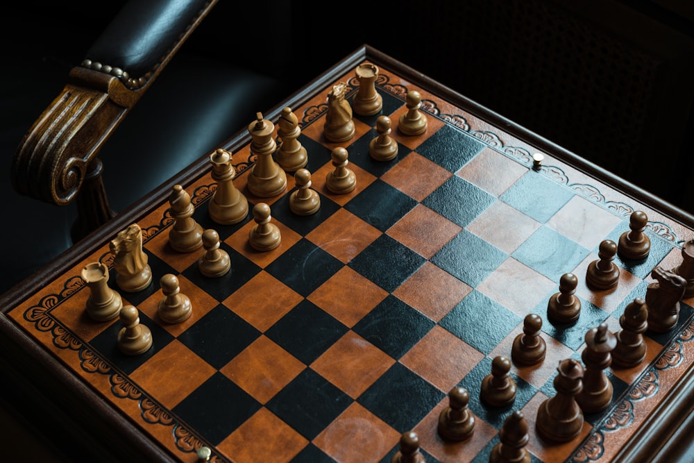 chess pieces on chess board