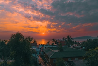 A colorful sunset over the Esmeraldas coastline.