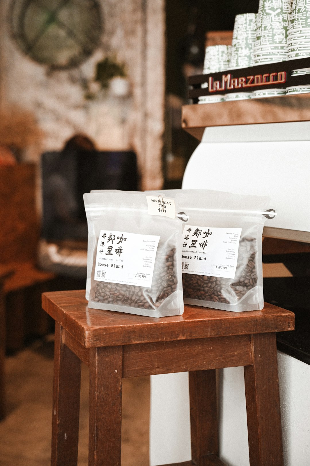 white and black plastic pack on brown wooden table