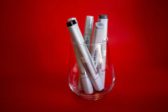 red and white labeled bottles