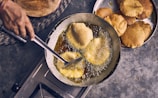 fried food on black pan