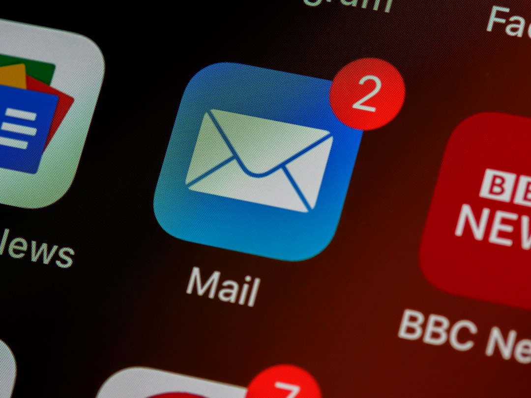 closeup of mail app icon on phone