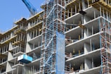 white and blue concrete building