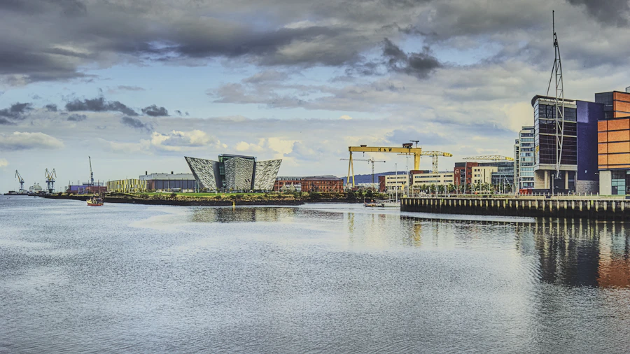 The Belfast waterfront and Titanic quarter
