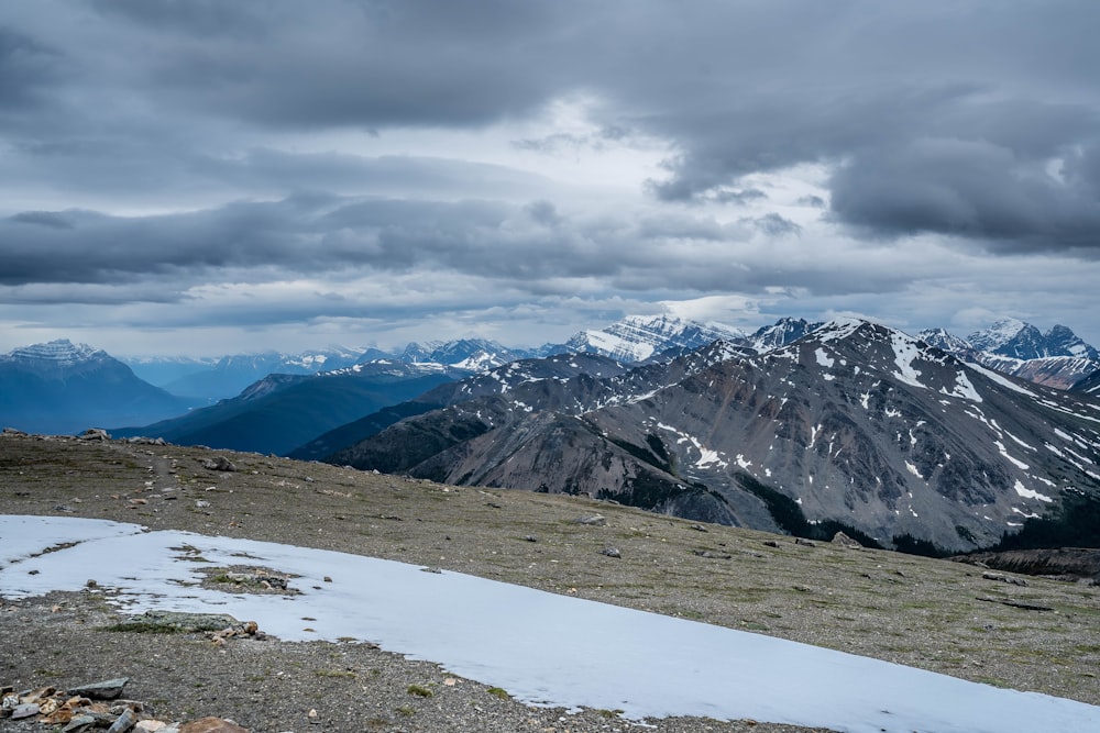 snow covered mountain under cloudy sky during daytime