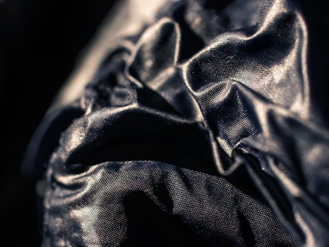 A close-up of reflective fabric showcasing its quality.