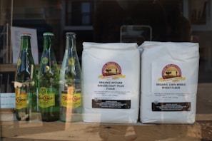 Organic cassava flour packaged attractively for sale.