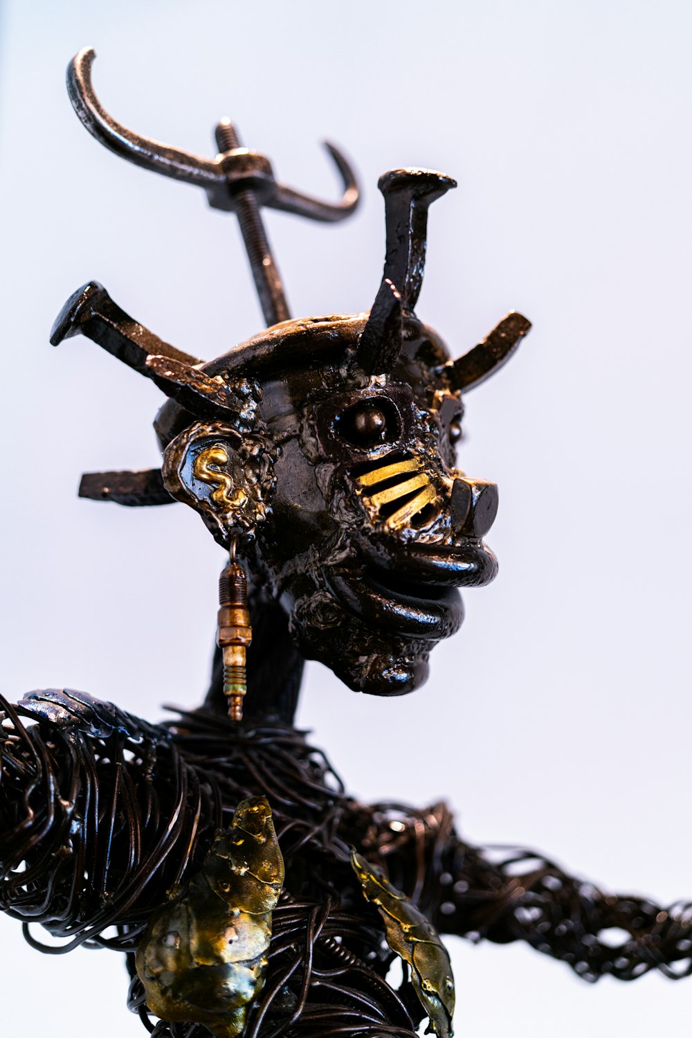 black and gold dragon figurine