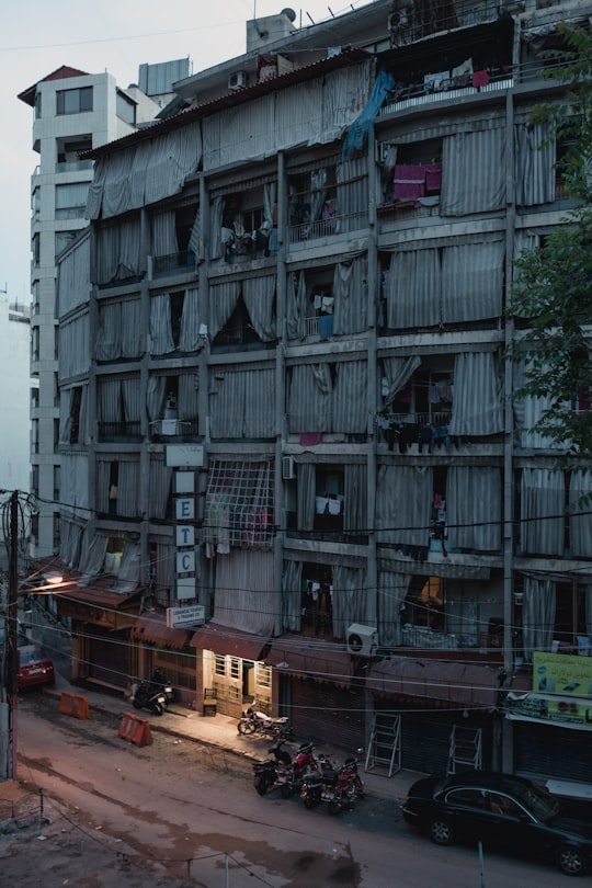 black and brown concrete building during daytime in Beirut Lebanon