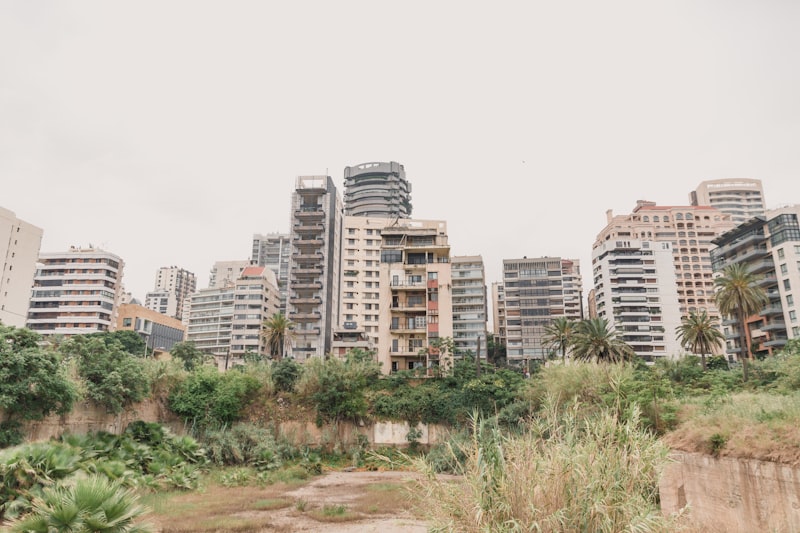 Beirut city skyline with residential buildings