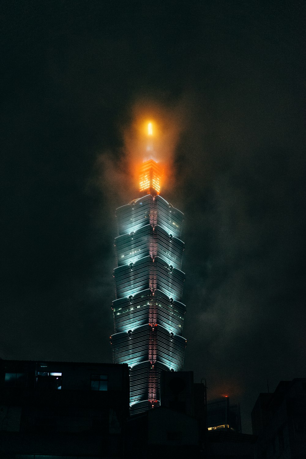 lighted building during night time