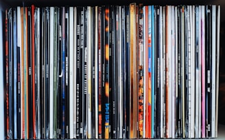 black wooden shelf with books