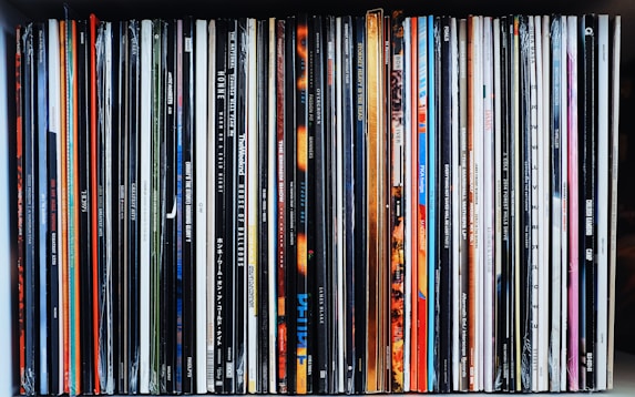 black wooden shelf with books