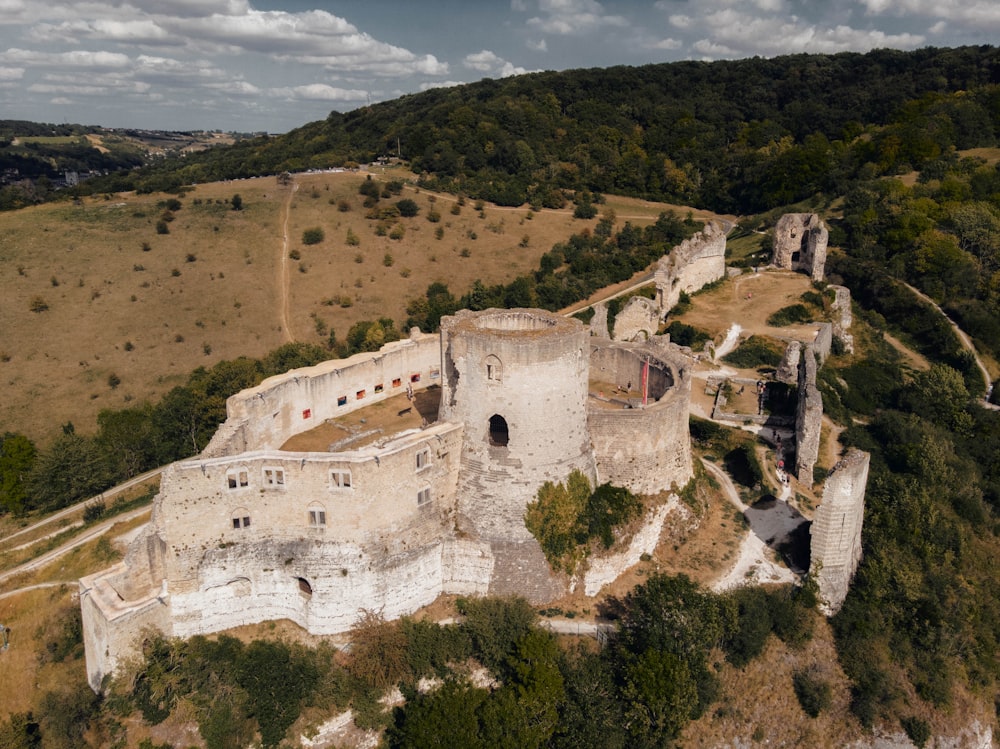 aerial view of brown and white concrete building during daytime