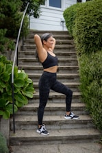 Athlete stretching outdoors, energized and ready to perform.