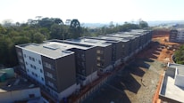 A neat row of completed fire stopping installations in a modern residential development.