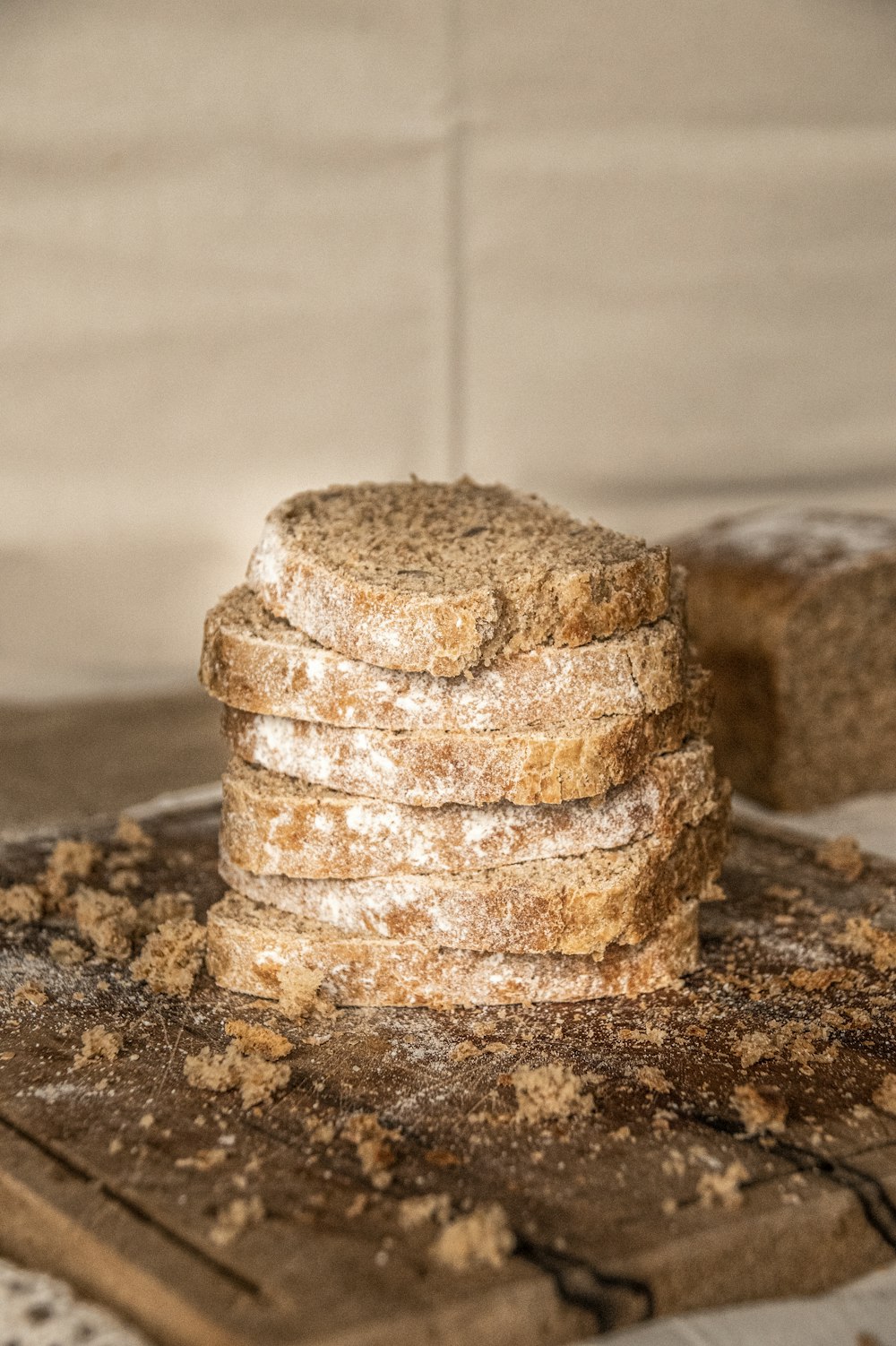 stack of brown cookies on brown sand