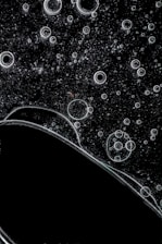 water droplets on black background