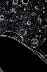 water droplets on black background