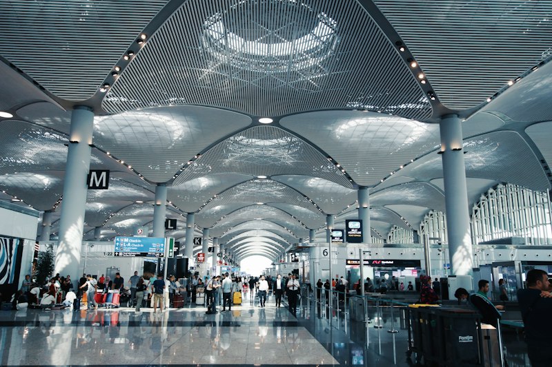 Chegada ao aeroporto de Istambul