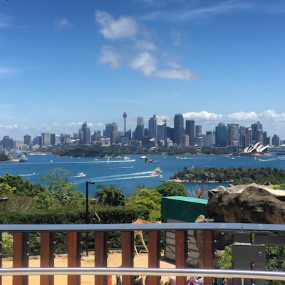 A vibrant city skyline blending elements from Australia, Malaysia, and New Zealand, symbolizing cross-border investment.