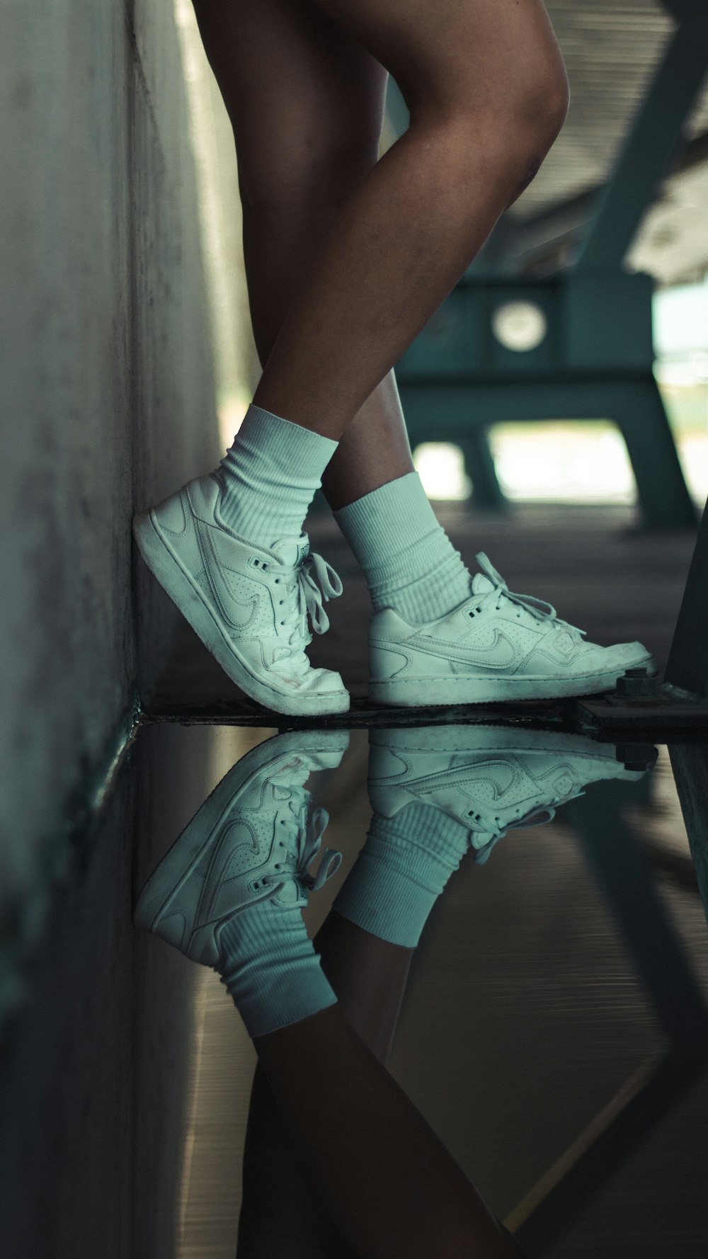person wearing white nike athletic shoes photo – Free Reflect Image on  Unsplash