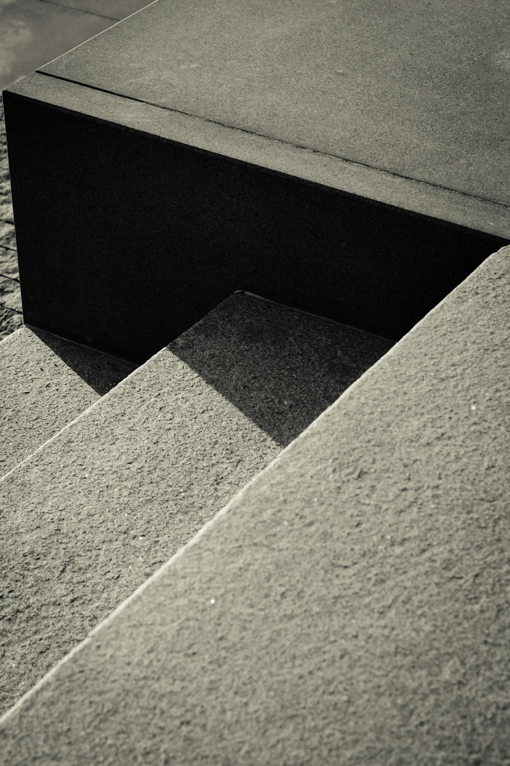 yellow and black concrete stairs