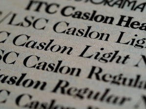 A clean layout showing different font styles paired harmoniously on a light background.