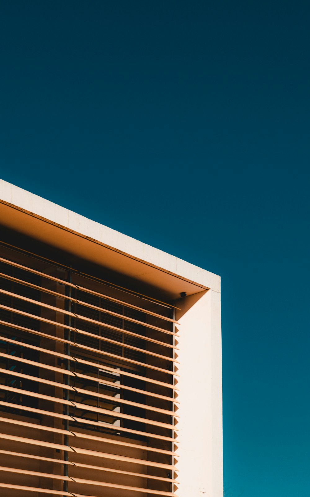 white window blinds on white wall