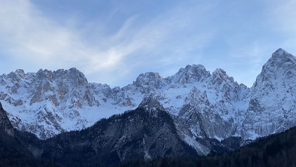 snow covered mountain under blue sky during daytime