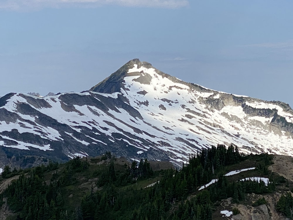 snow covered mountain under blue sky during daytime