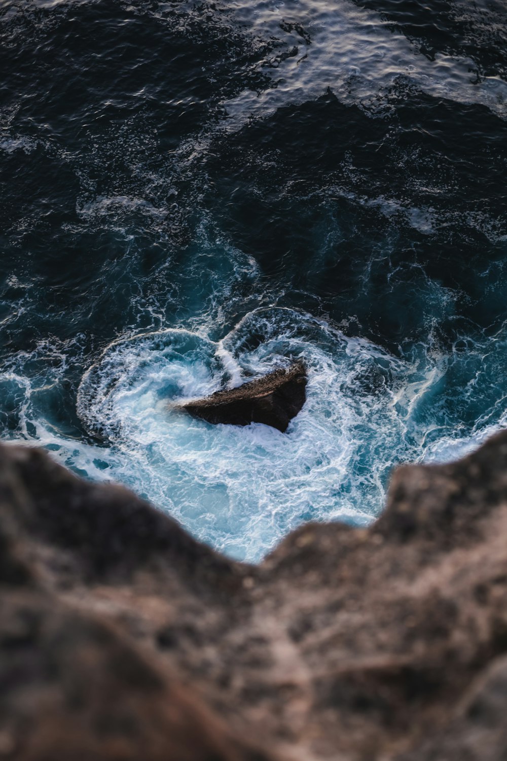 brown and white rock formation