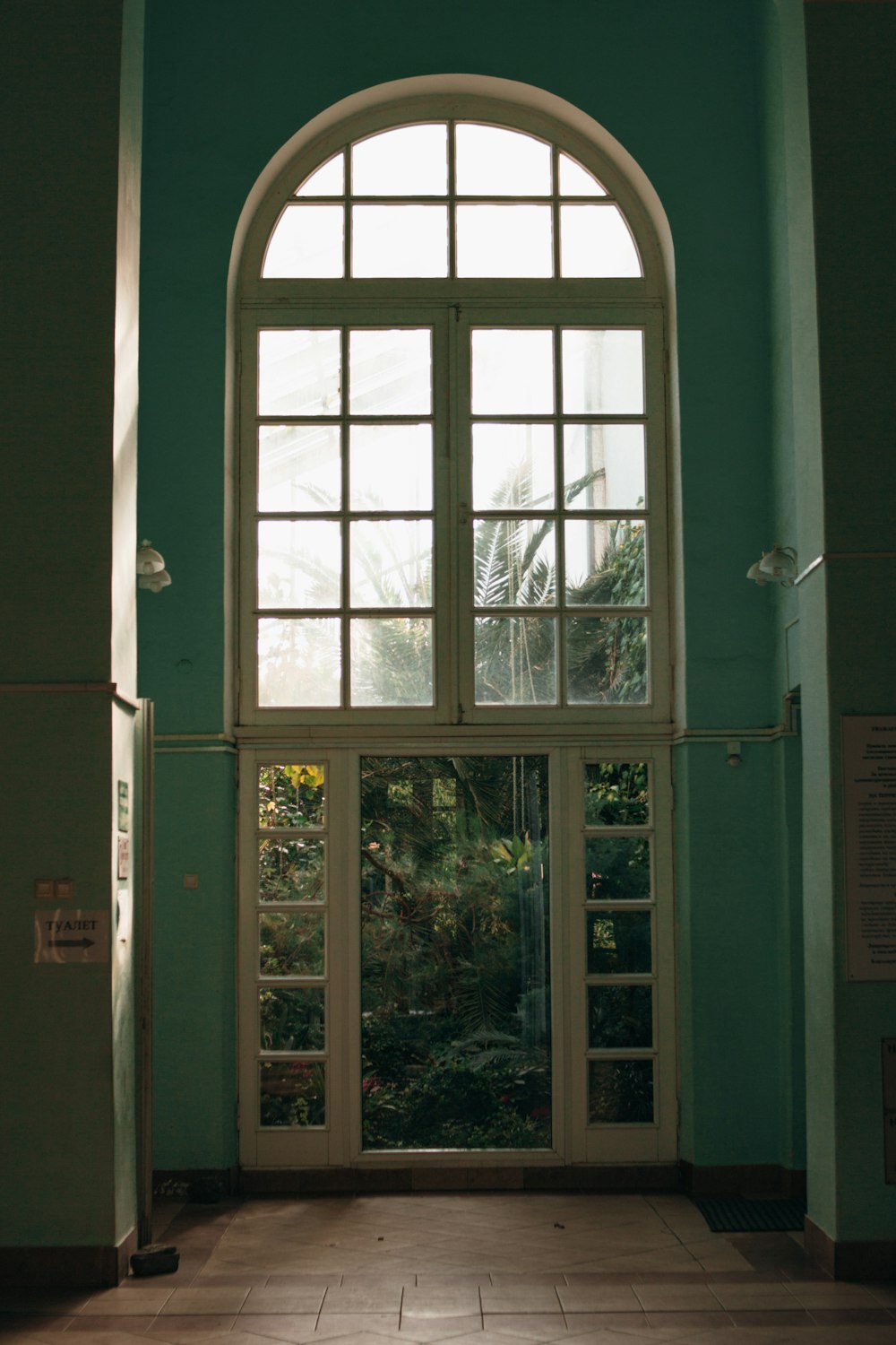 white wooden framed glass window