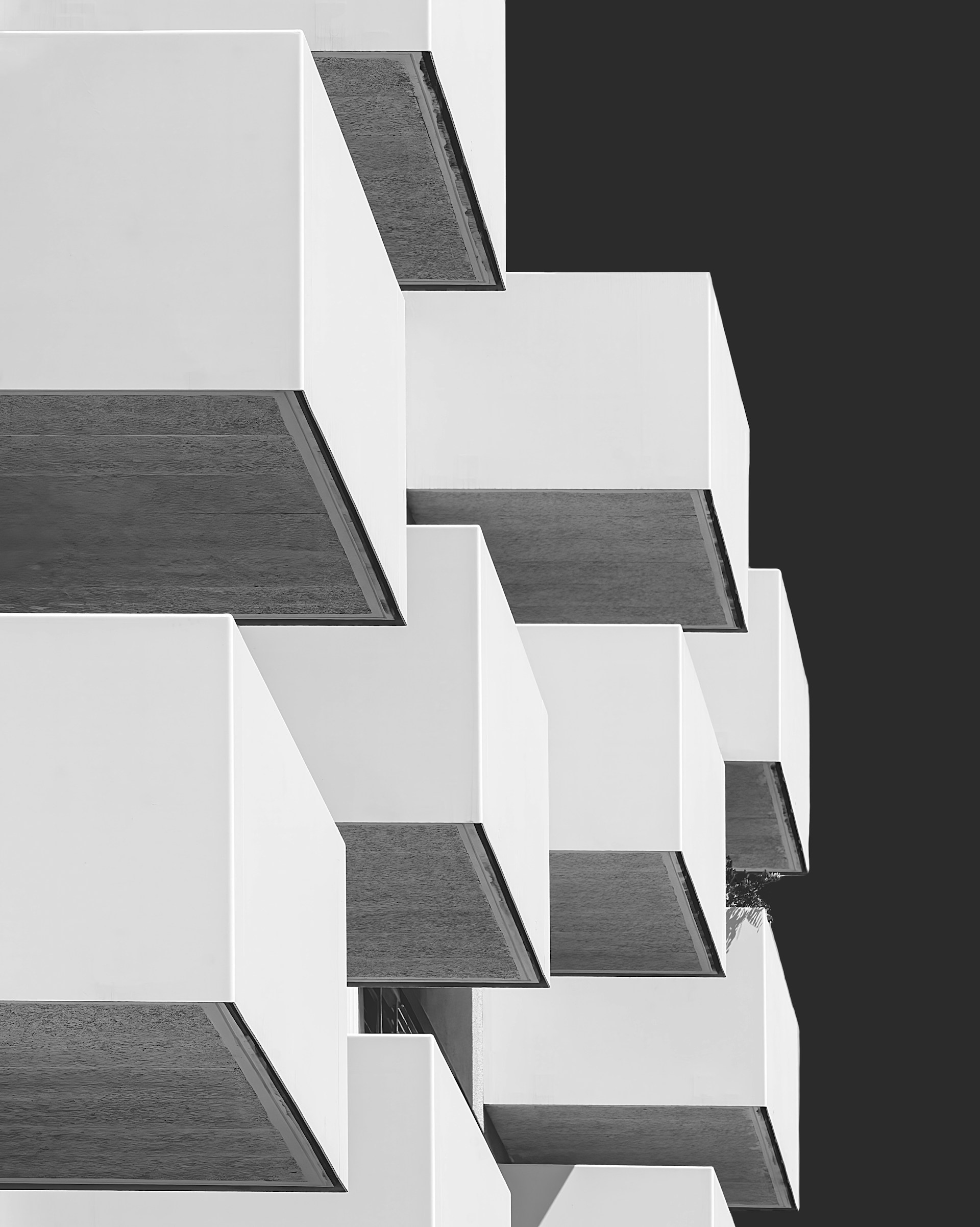gray and white blocks illustration