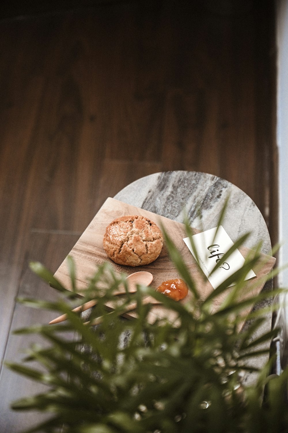 brown cookies on white round plate