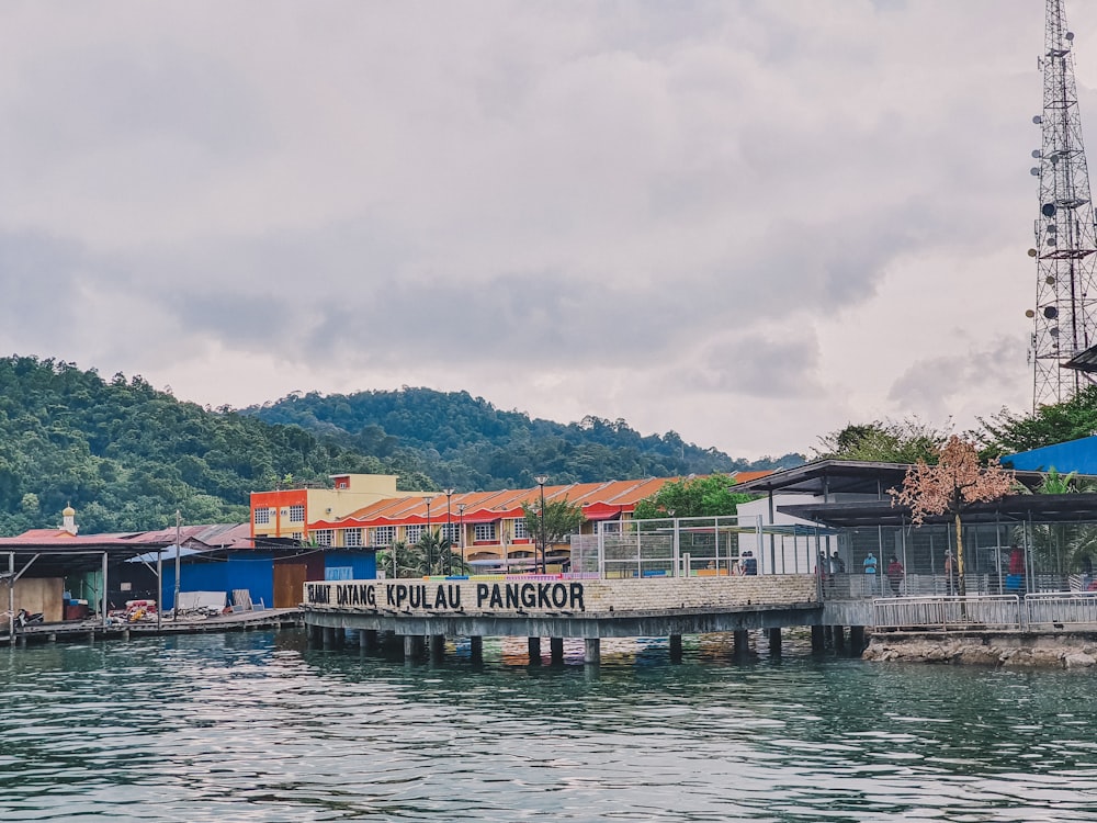 green and brown wooden house near body of water during daytime