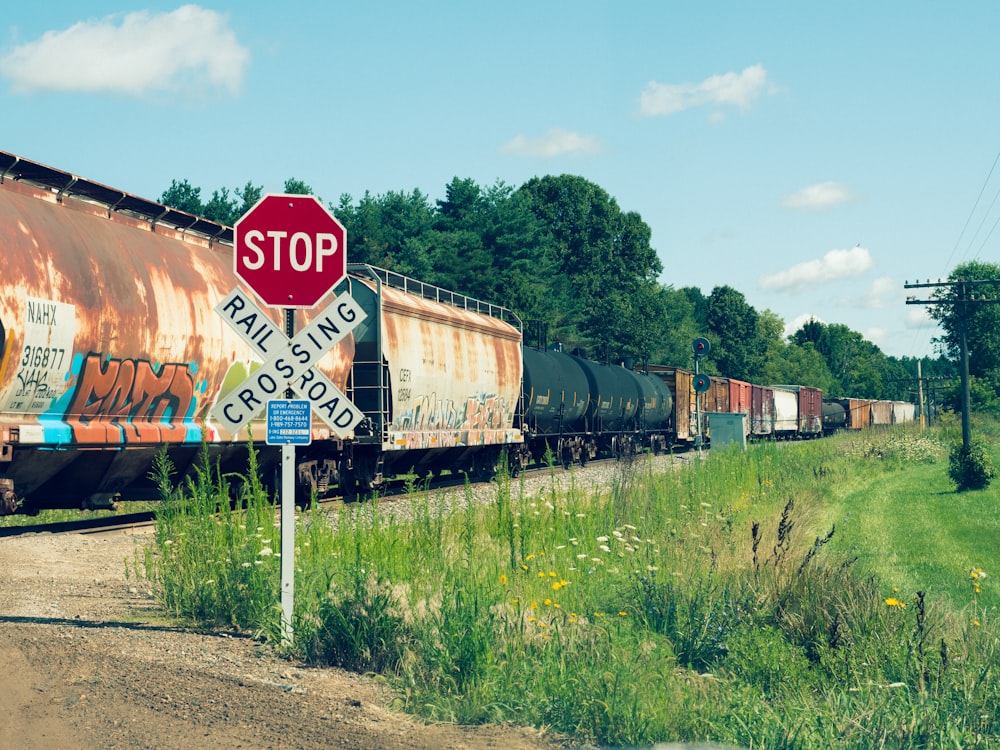 red and white train on rail tracks during daytime