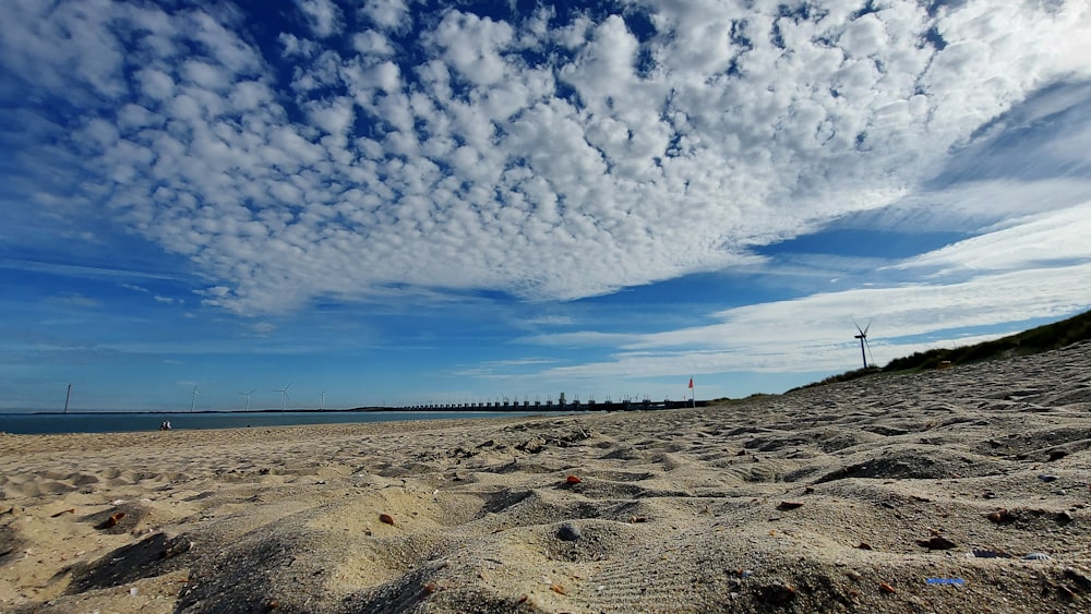 white clouds over the sea