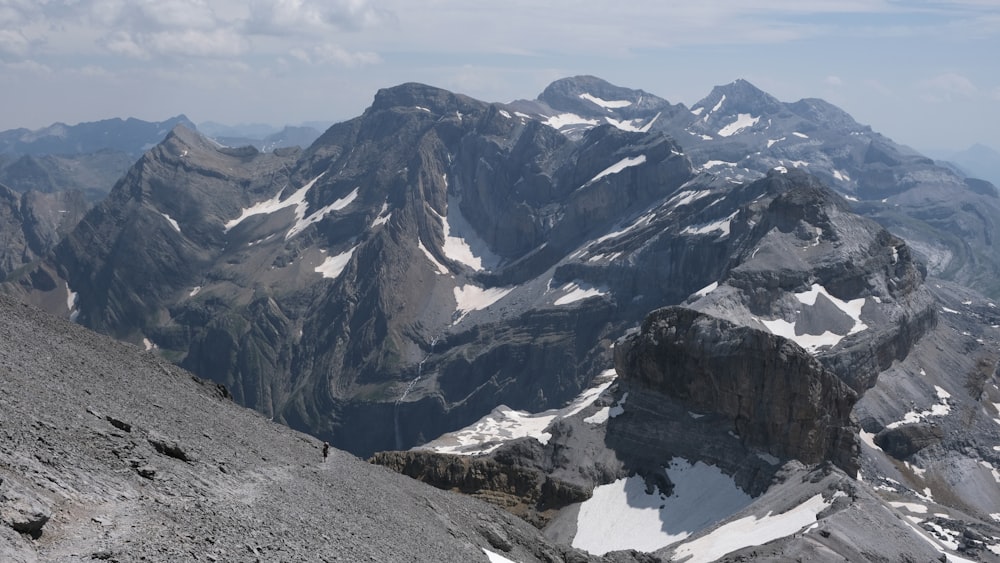 snow covered mountain during daytime