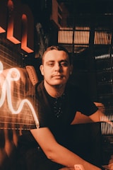 Ambient sound setup in a stylish lounge with soft lighting.